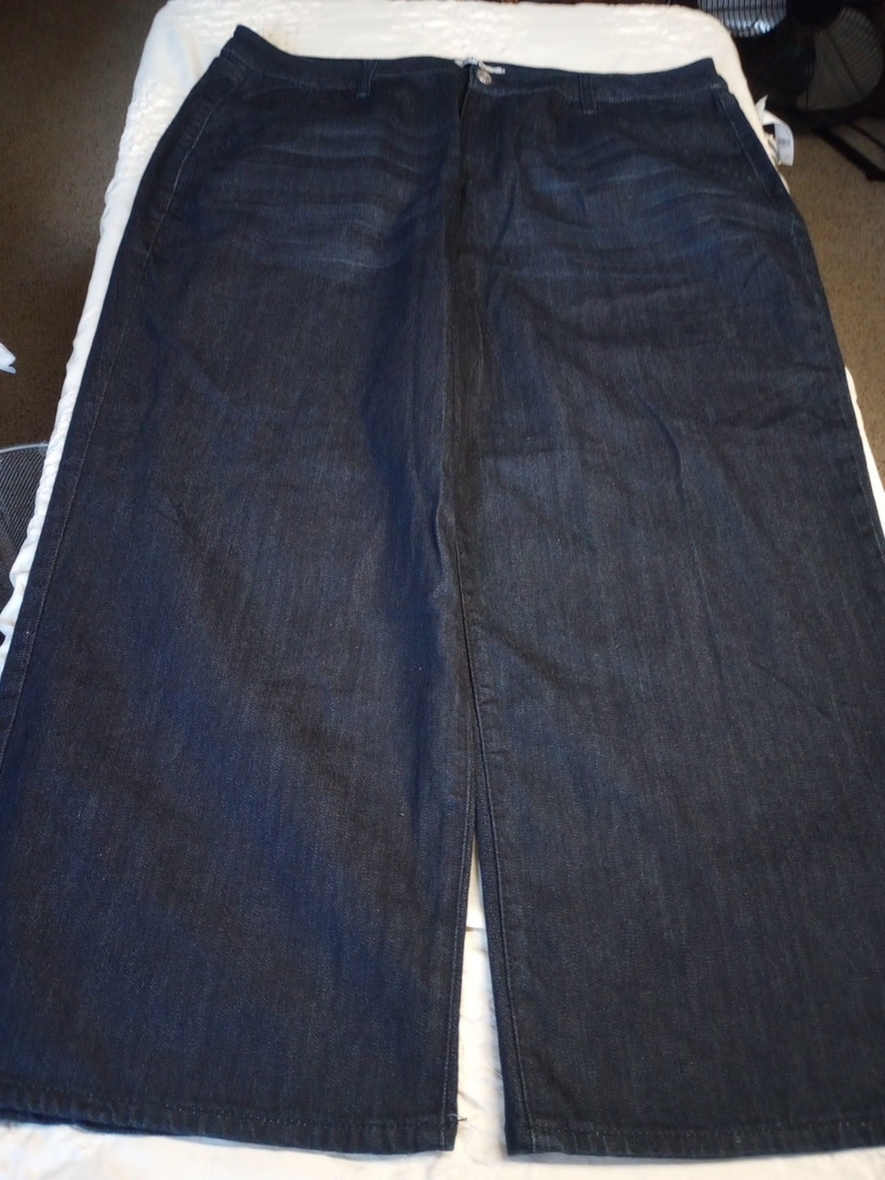 refuge Women Dark Indigo Denim Relaxed Capri Jeans Size 18 38x23